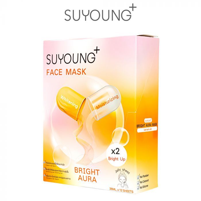 แผ่นมาส์กหน้า (Bright Aura)  Suyoung+ (12แผ่น/กล่อง)