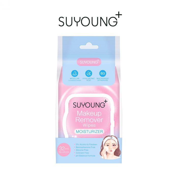 ทิชชู่เช็ดเครื่องสำอางค์ (Moisturizer)  32 แผ่น Suyoung+